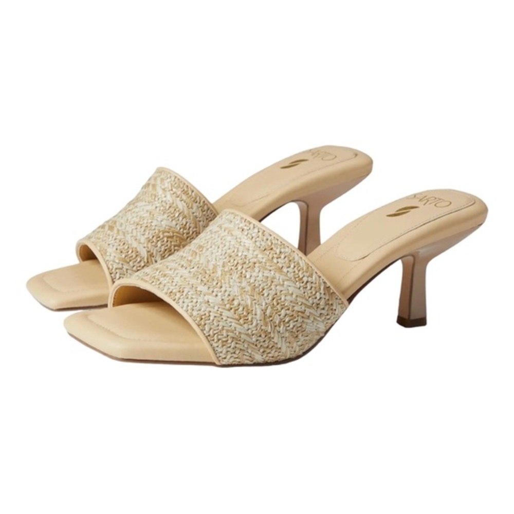 Franco Sarto BETTY 2 STRAW SQUARE TOE HEEL